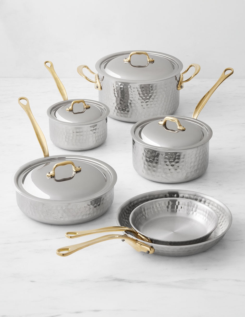 Batería de cocina Mauviel de acero inoxidable antiadherente convencional 10 piezas