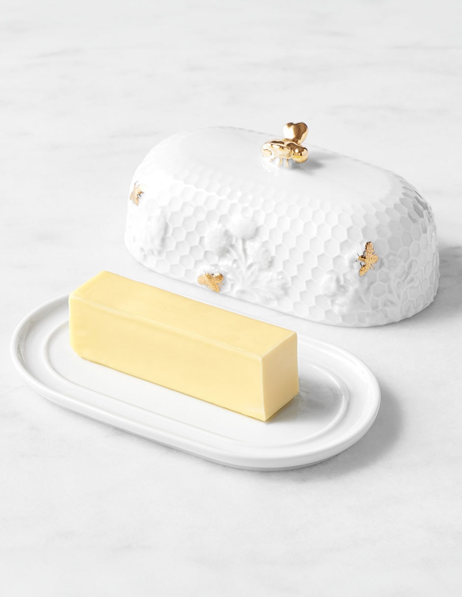 Mantequillero Honeycomb de porcelana Mantequillero Honeycomb de porcelana
