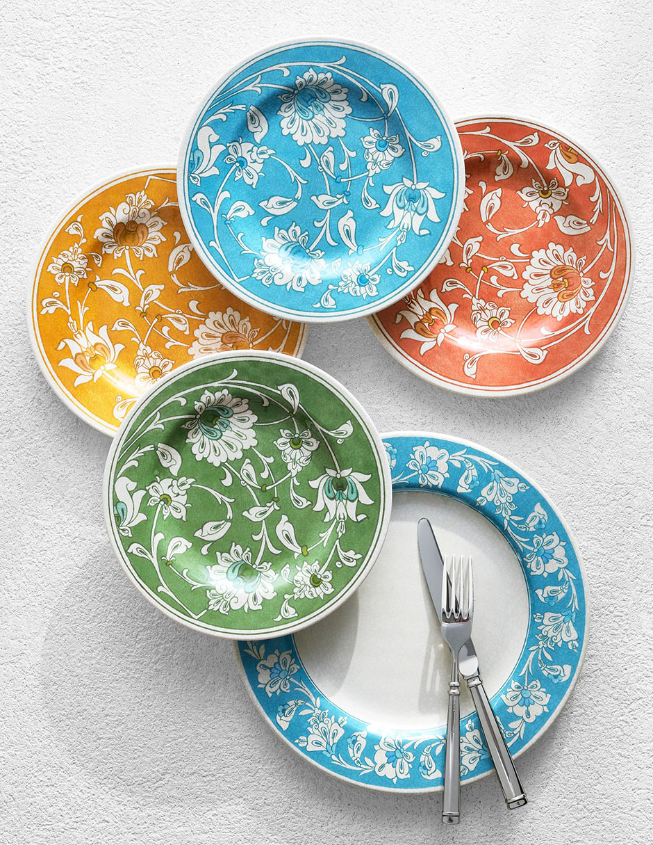 Set platos ensalada Iznik de melamina 4 piezas 2