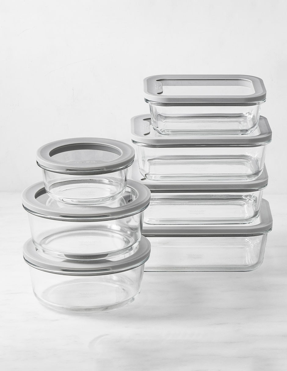 Set contenedores Hold Everything de vidrio 14 piezas 4