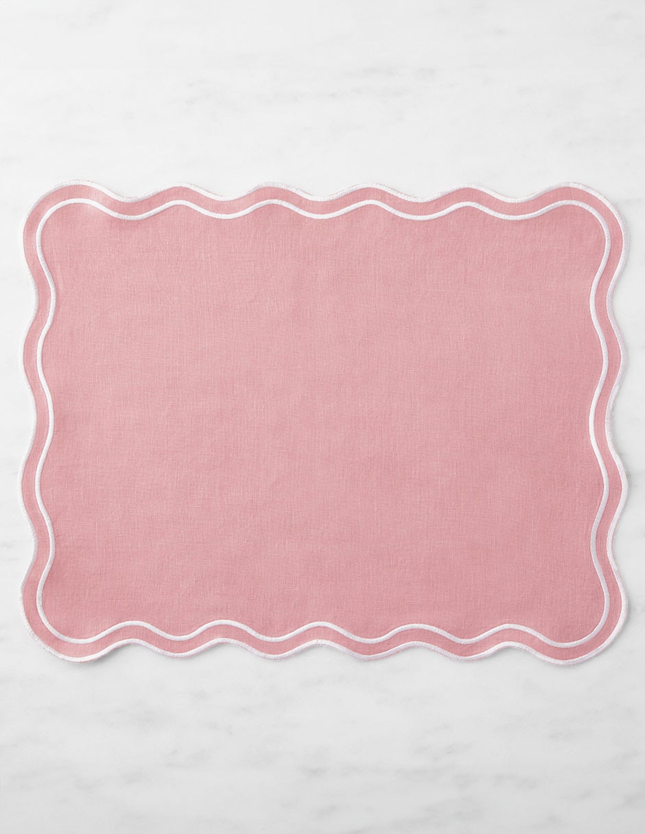 Set mantel individual rectangular de lino Aerin