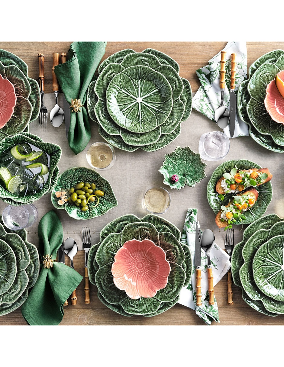 Set platos trinche Cabbage de barro 4 piezas 4