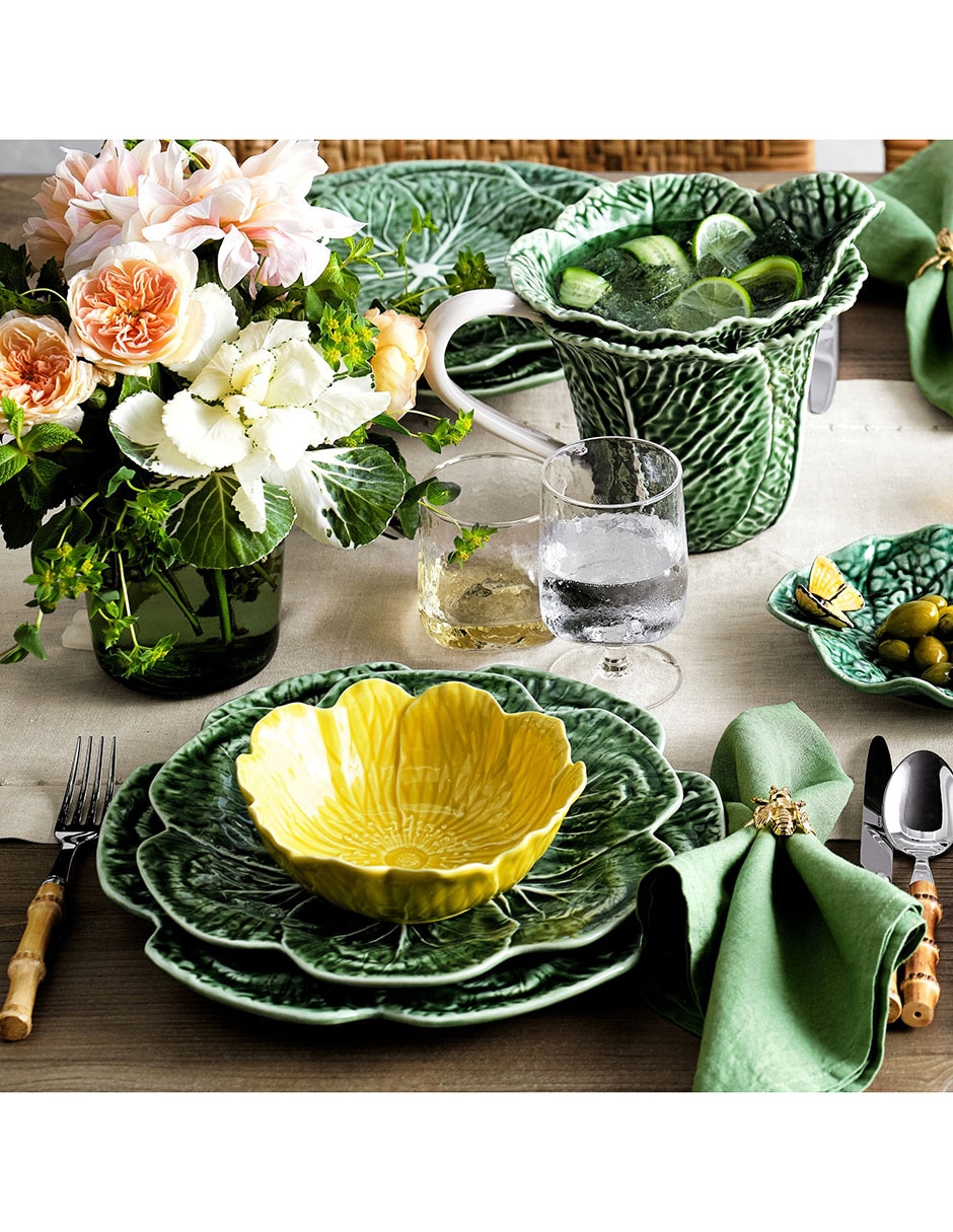 Set platos trinche Cabbage de barro 4 piezas 5