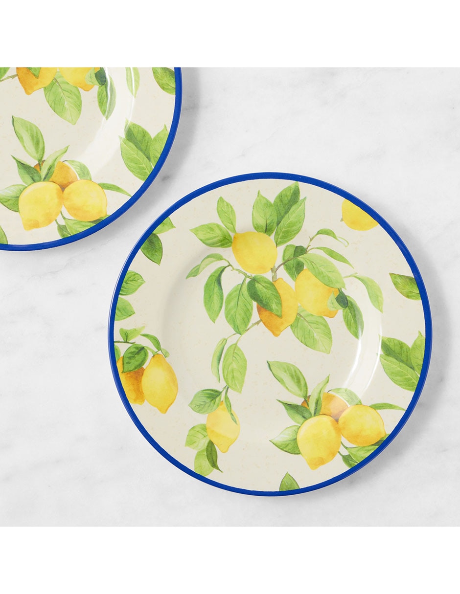 Set platos ensalada Lemon de melamina 4 piezas Set platos ensalada Lemon de melamina 4 piezas