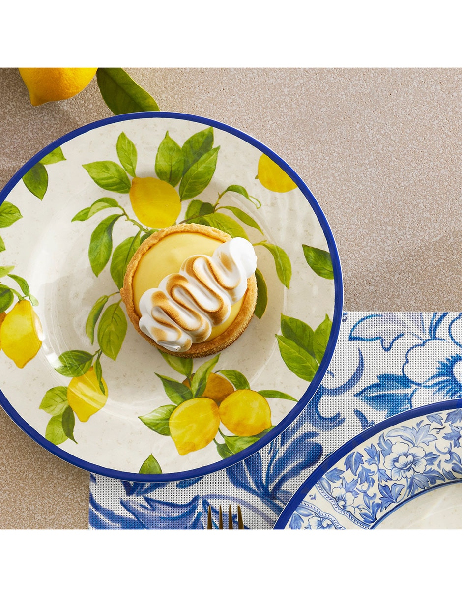 Set platos ensalada Lemon de melamina 4 piezas 3