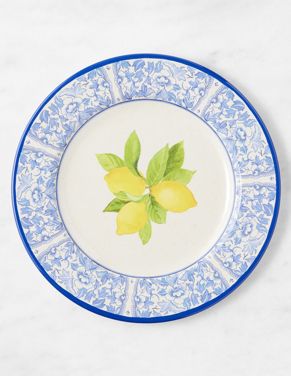 Set platos trinche Lemon de melamina 4 piezas Set platos trinche Lemon de melamina 4 piezas