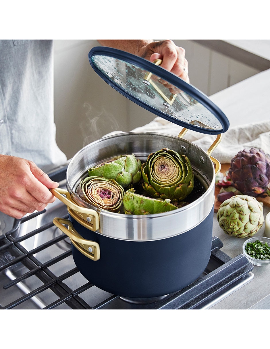 Batería de cocina Stanley Tucci de aluminio antiadherente cerámica 11 piezas 3