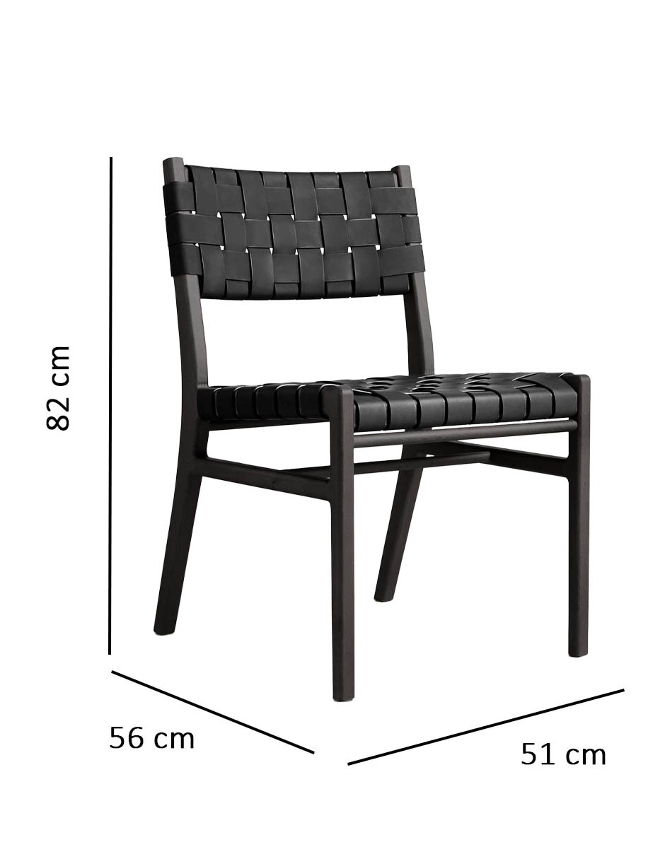 Silla sin brazos Stratton de madera 9