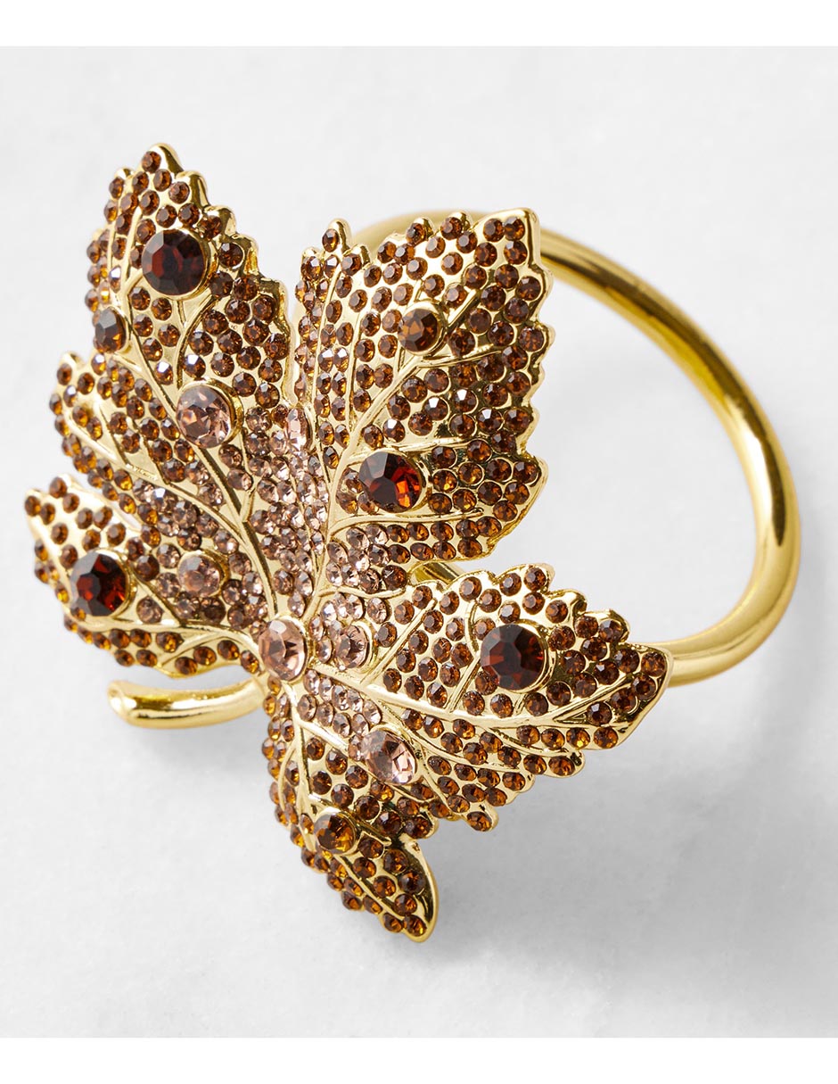 Set aro servilleta Jeweled Leaf