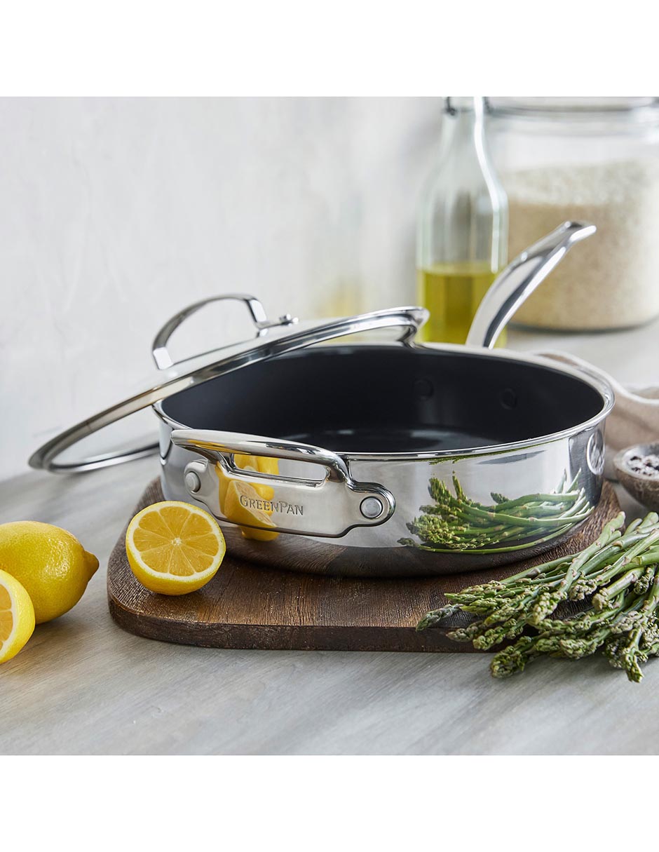 Sartén con tapa GreenPan Premiere Max de aluminio 3