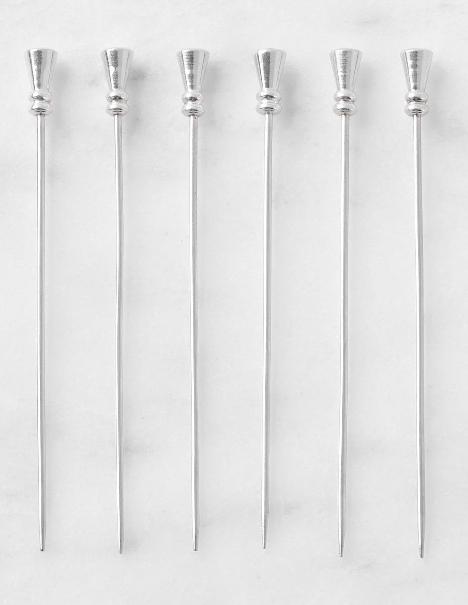 Set agitadores de bebidas Heirloom Silver de acero inoxidable 2