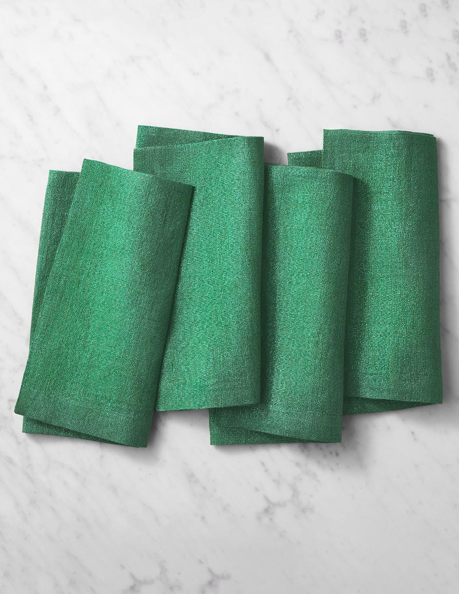Set servilletas Metallic de lino 4 piezas Set servilletas Metallic de lino 4 piezas