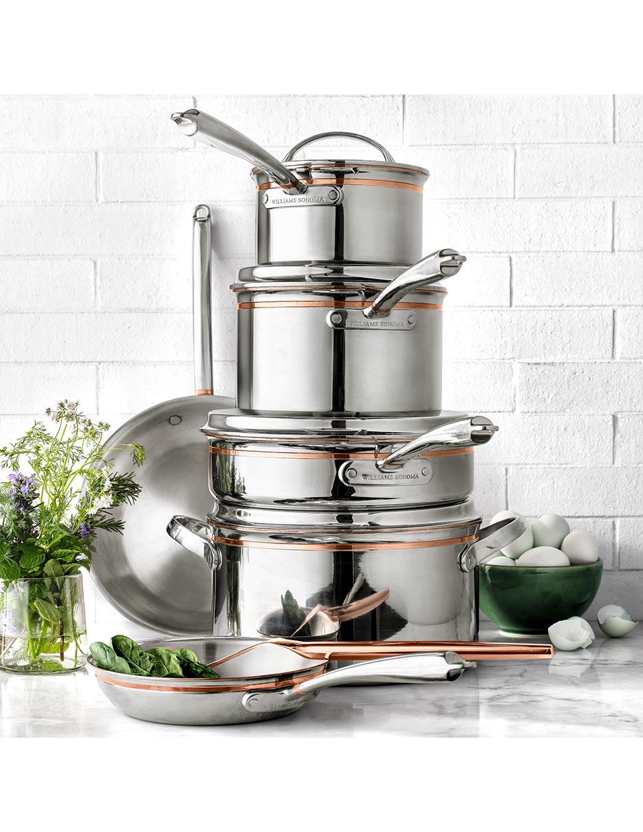 Batería de cocina Thermo-Clad de acero inoxidable 10 piezas