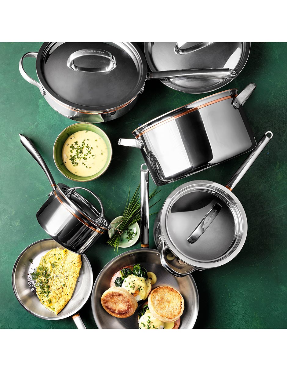 Batería de cocina Thermo-Clad de acero inoxidable 10 piezas 12