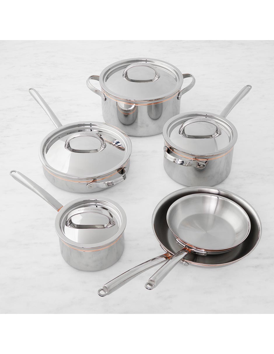 Batería de cocina Thermo-Clad de acero inoxidable 10 piezas 2