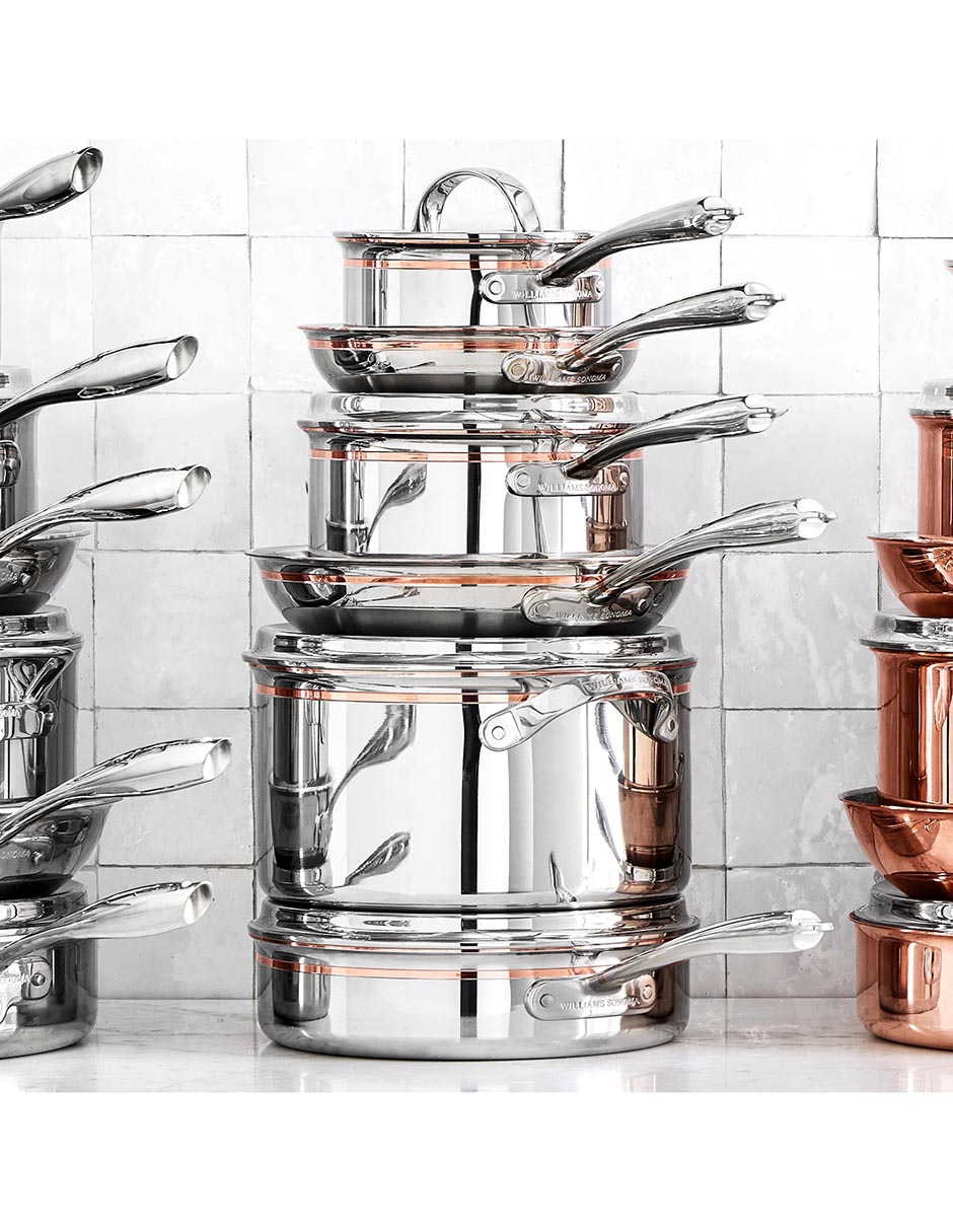 Batería de cocina Thermo-Clad de acero inoxidable 10 piezas 4