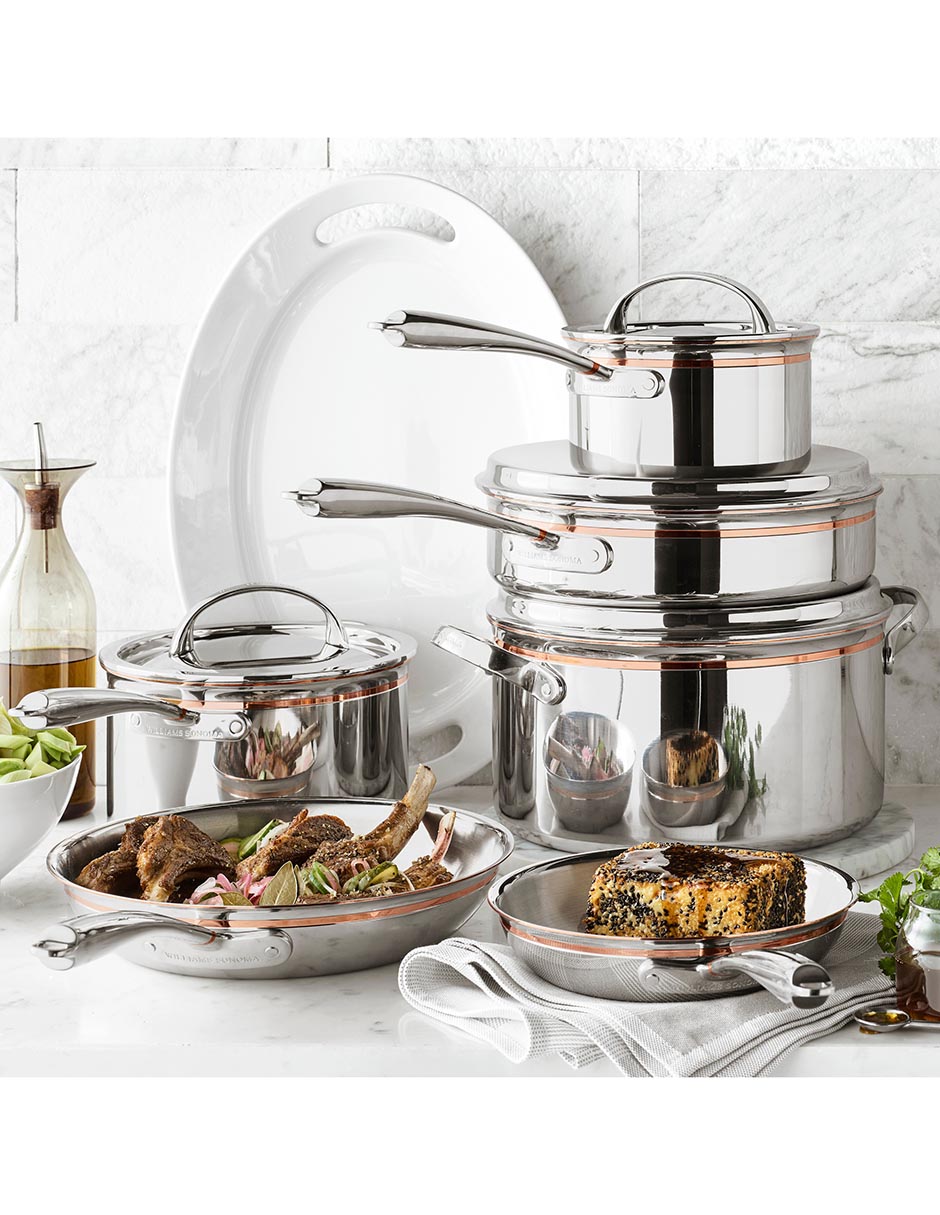 Batería de cocina Thermo-Clad de acero inoxidable 10 piezas 5
