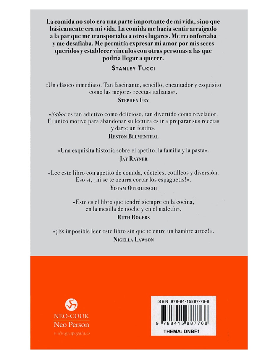 Libro Sabor. Mi vida a través de la comida de Stanley Tucci 2