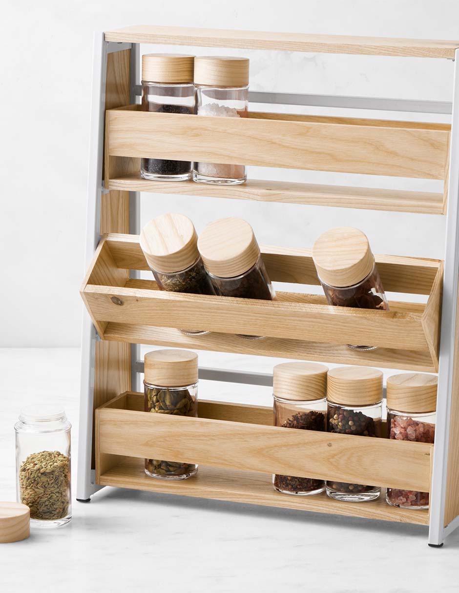 Organizador de especieros de madera fresno 2