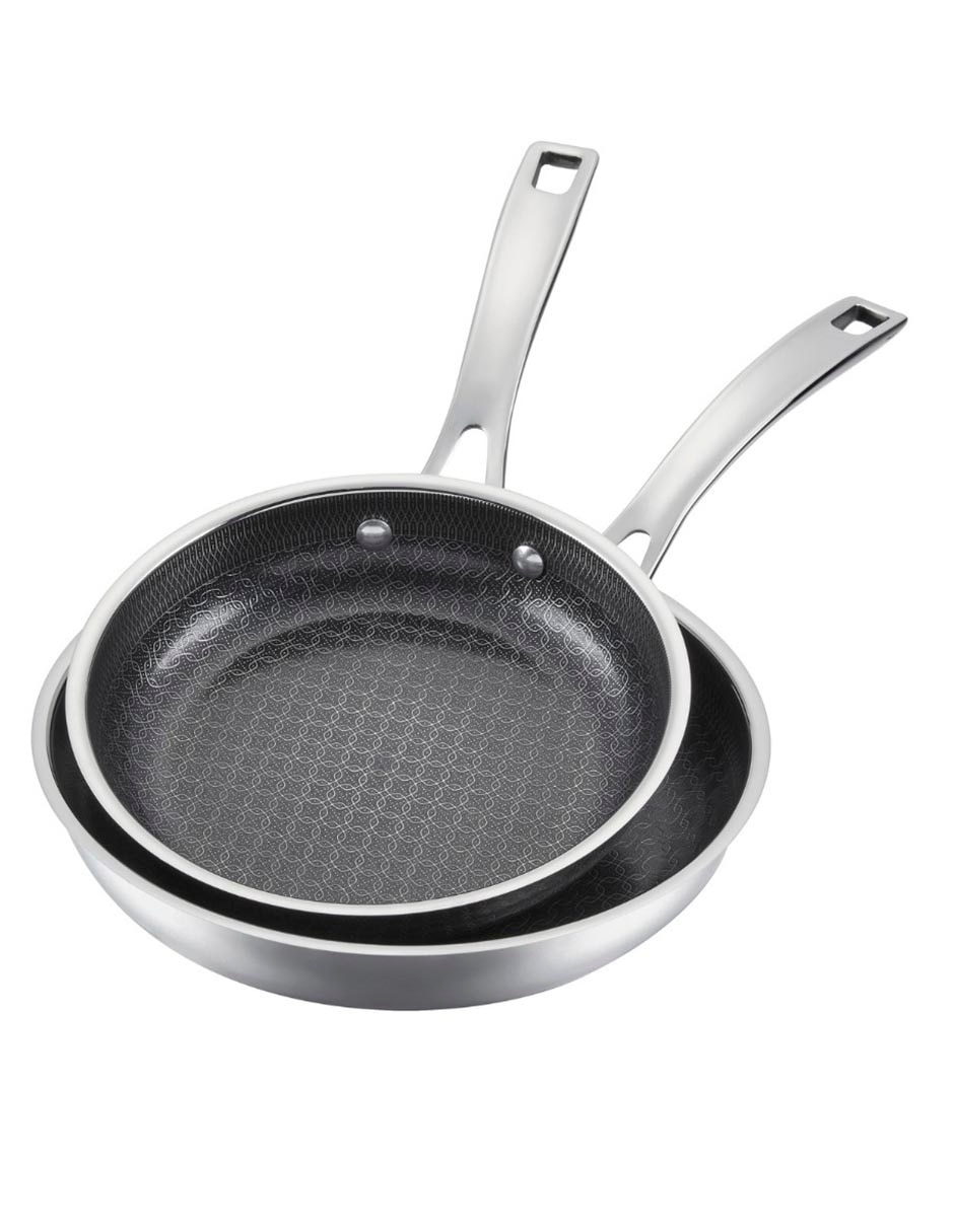 Set de sartenes Fusion Plus de acero inoxidable 2 piezas 1