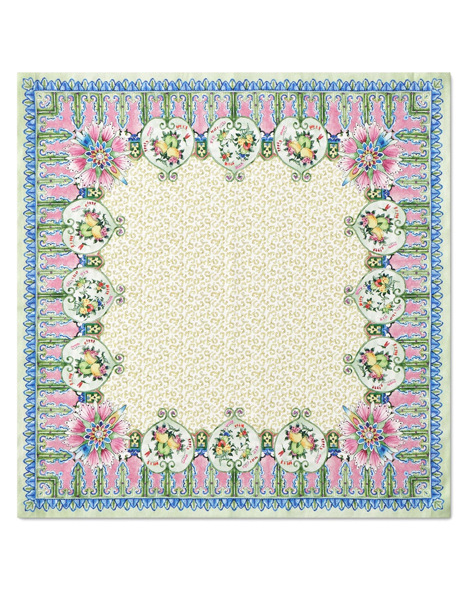 Set servilletas Famille Rose de algodón 4 piezas 2