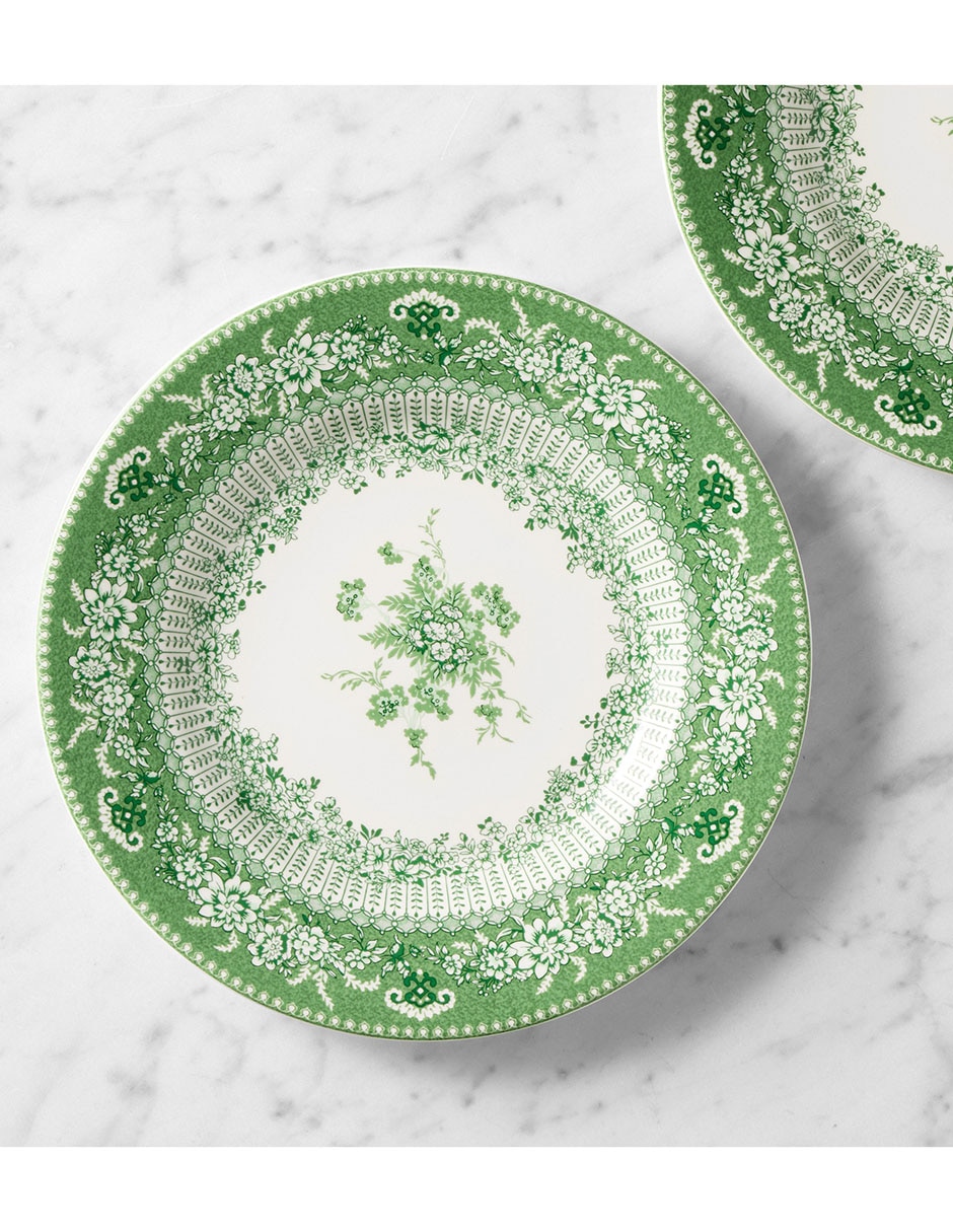 Set platos ensalada English Floral de cerámica 4 piezas 2