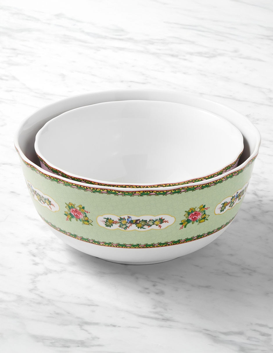 Set bowl Famille Rose 2 piezas de porcelana 2