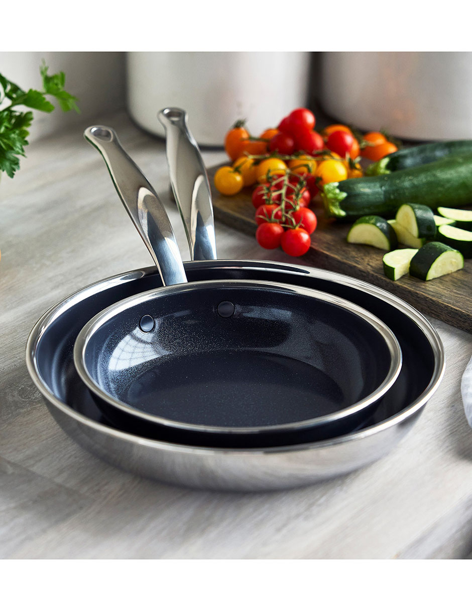 Set de sartenes GreenPan Premiere Max de aluminio anodizado 2 piezas 4