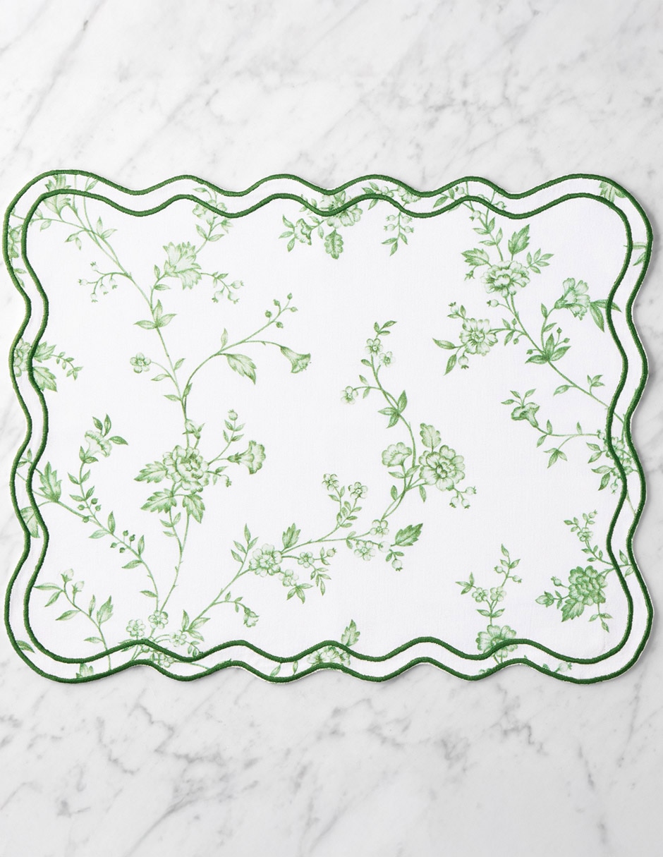 Set mantel individual rectangular de algodón Aerin