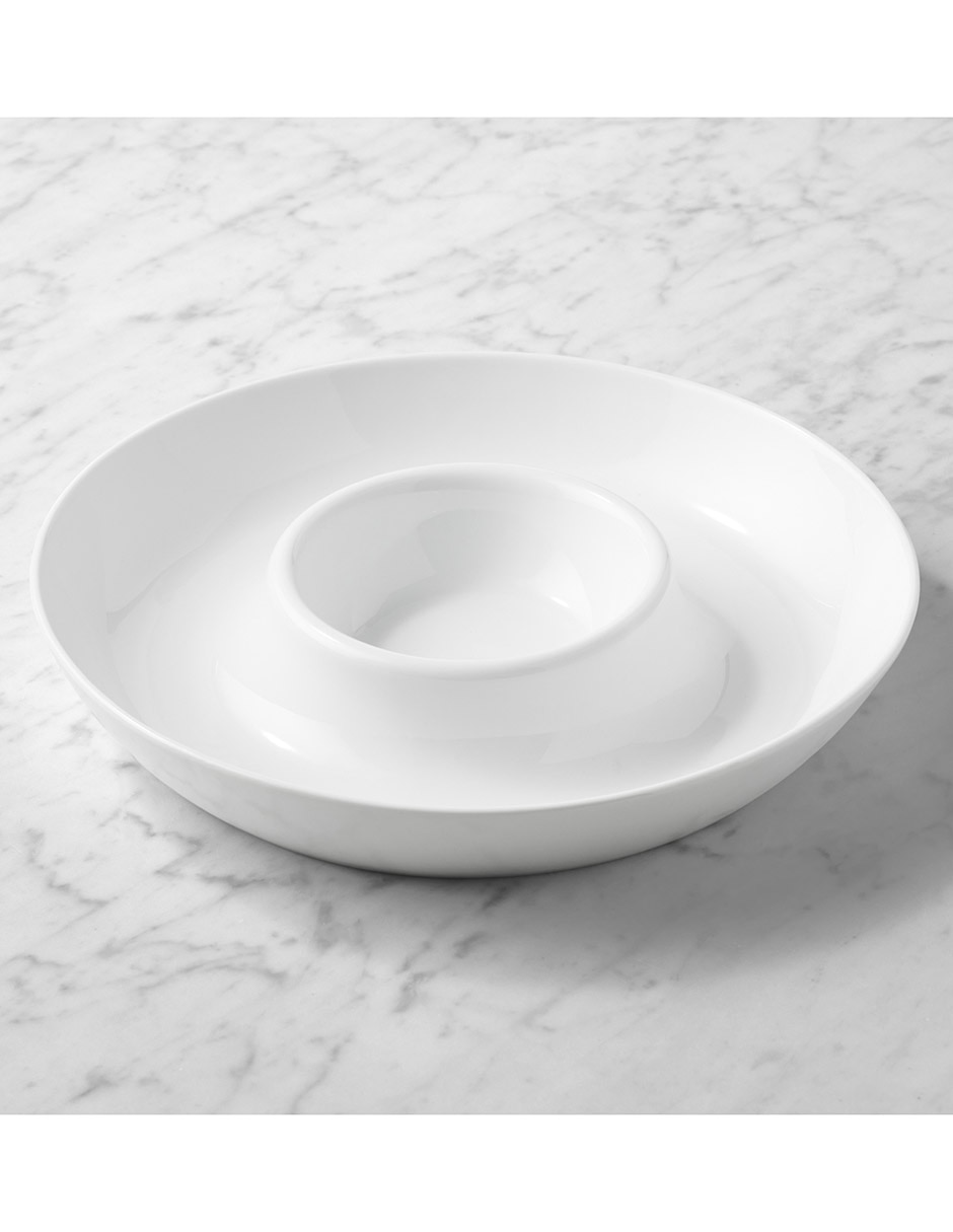 Botanero Chip & Dip de porcelana