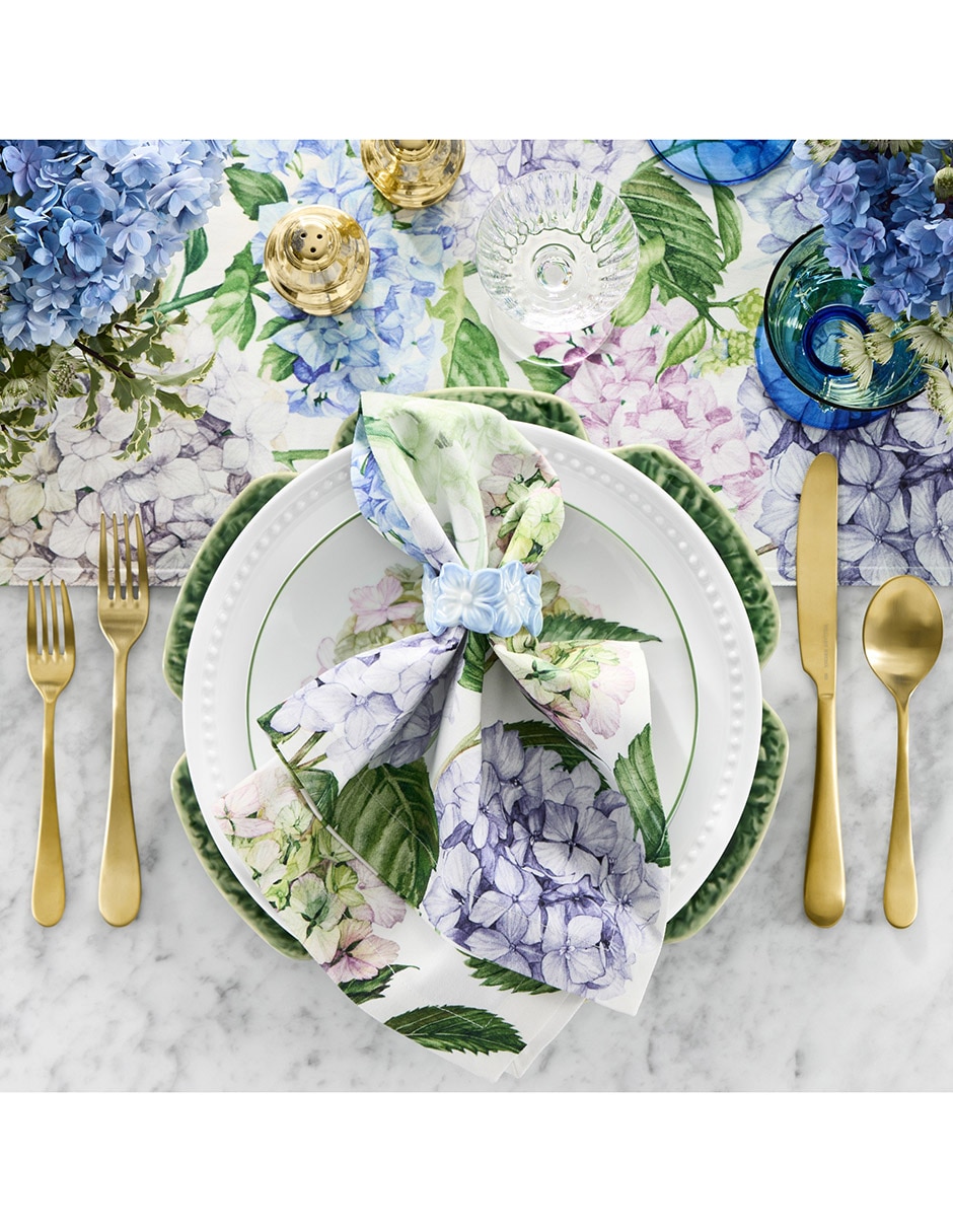 Set servilleta Hydrangea de algodón 4 piezas 2